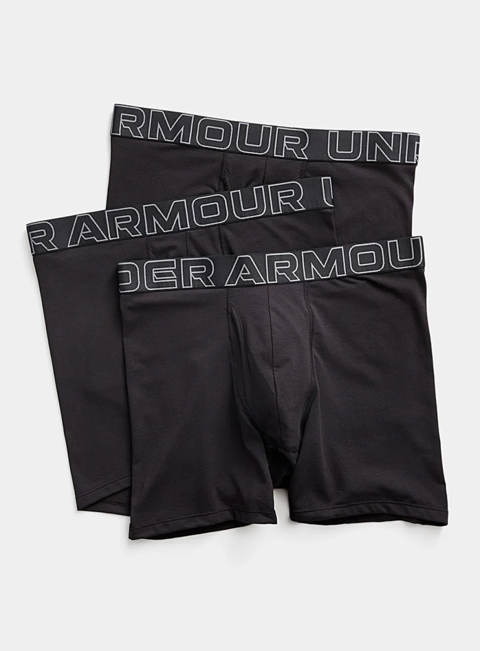 6" black jersey performance boxer briefs
