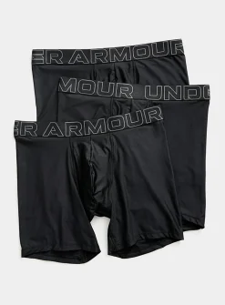 6" black performance boxer briefs