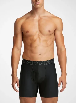 6" black performance boxer briefs