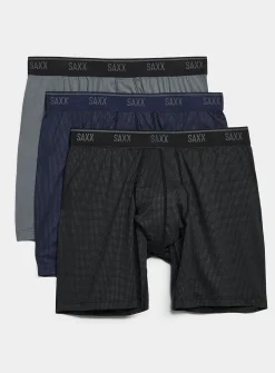 6" black/blue/grey micro-dotwork boxer briefs