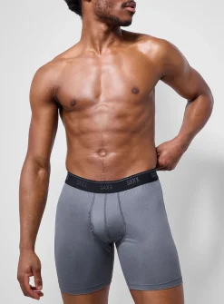 6" black/blue/grey micro-dotwork boxer briefs