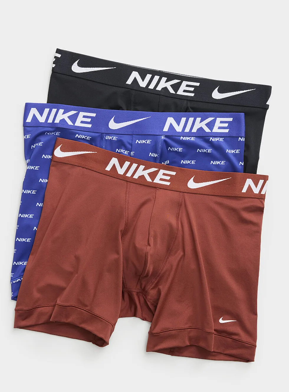 6" black/burgundy/royal boxer briefs