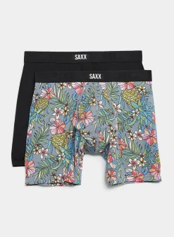 6" black/exotic boxer briefs