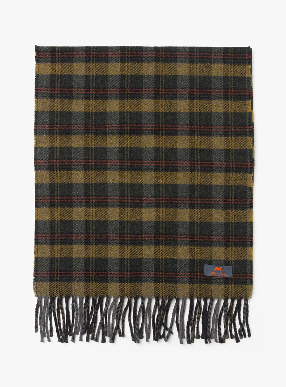 2201 checkered wool scarf