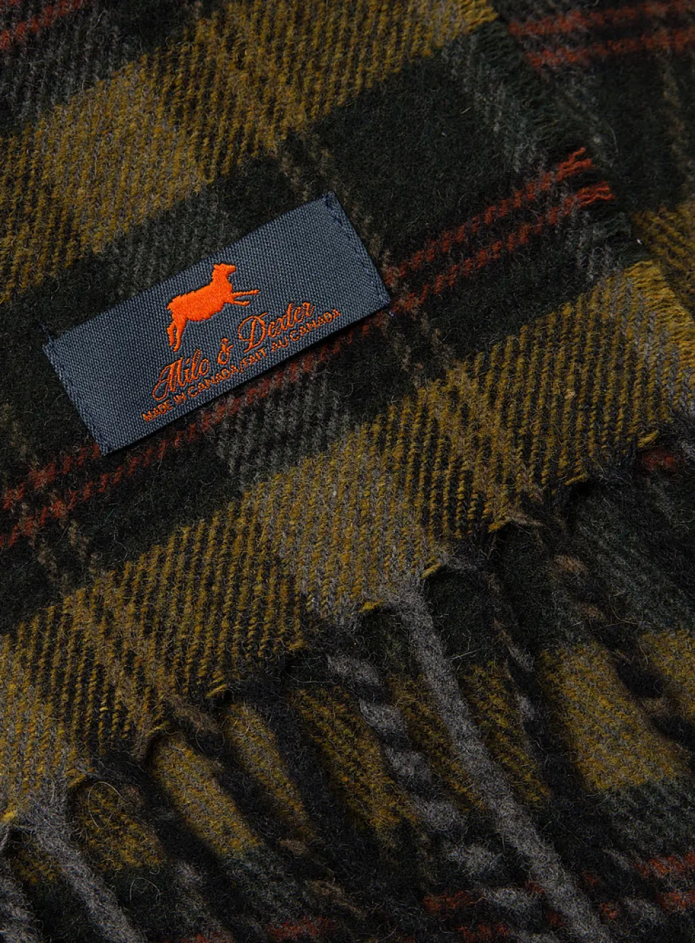 2201 checkered wool scarf
