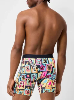 6" colourful dog boxer brief