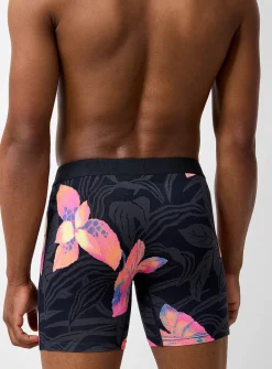 6" colourful leaf boxer brief