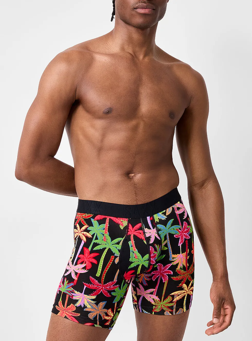 6" colourful palm tree boxer brief