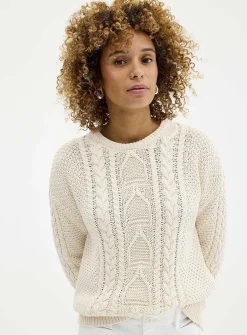 100% cotton cable-knit sweater
