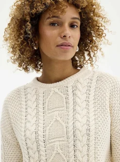 100% cotton cable-knit sweater