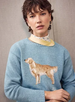 100% cotton canine jacquard sweater