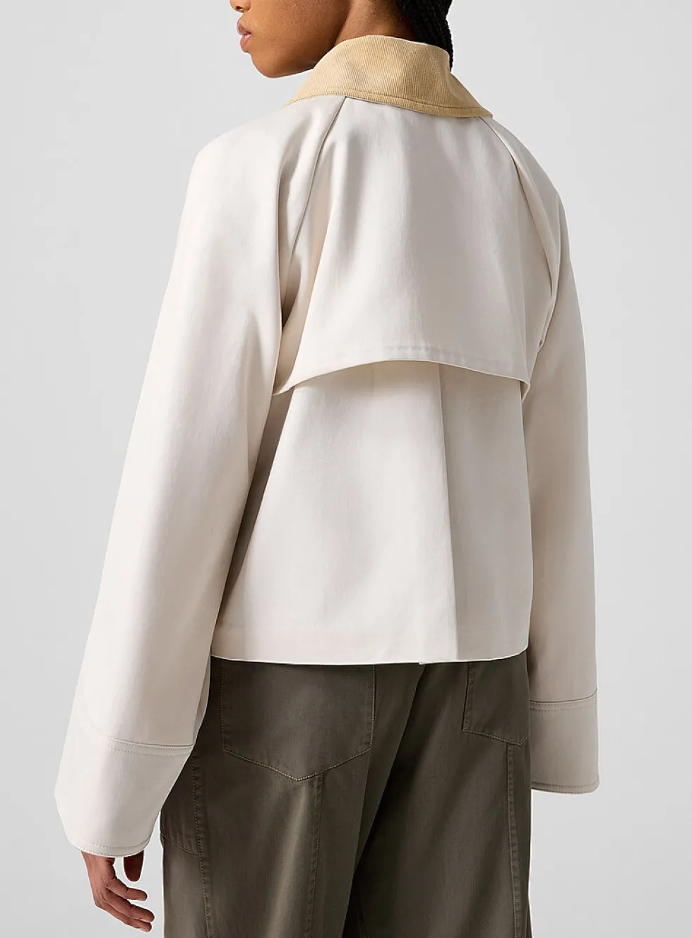 100% cotton cropped Gaby coat