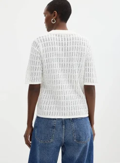 100% cotton openwork shirt-collar cardigan