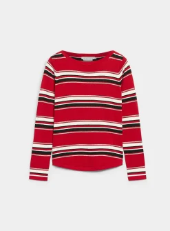 100% cotton striped sweater