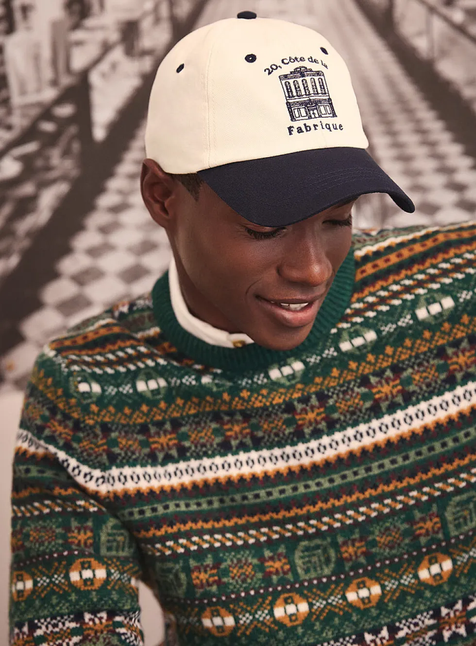 1840 embroidery cap