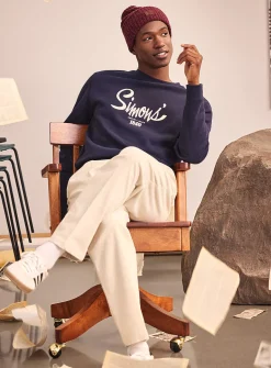 1840 embroidery fleece-lined sweatshirt