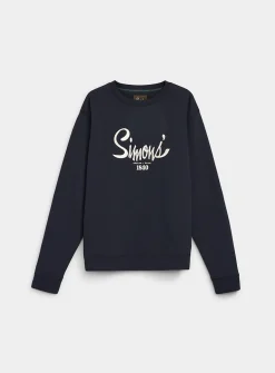 1840 embroidery fleece-lined sweatshirt