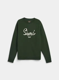 1840 embroidery fleece-lined sweatshirt