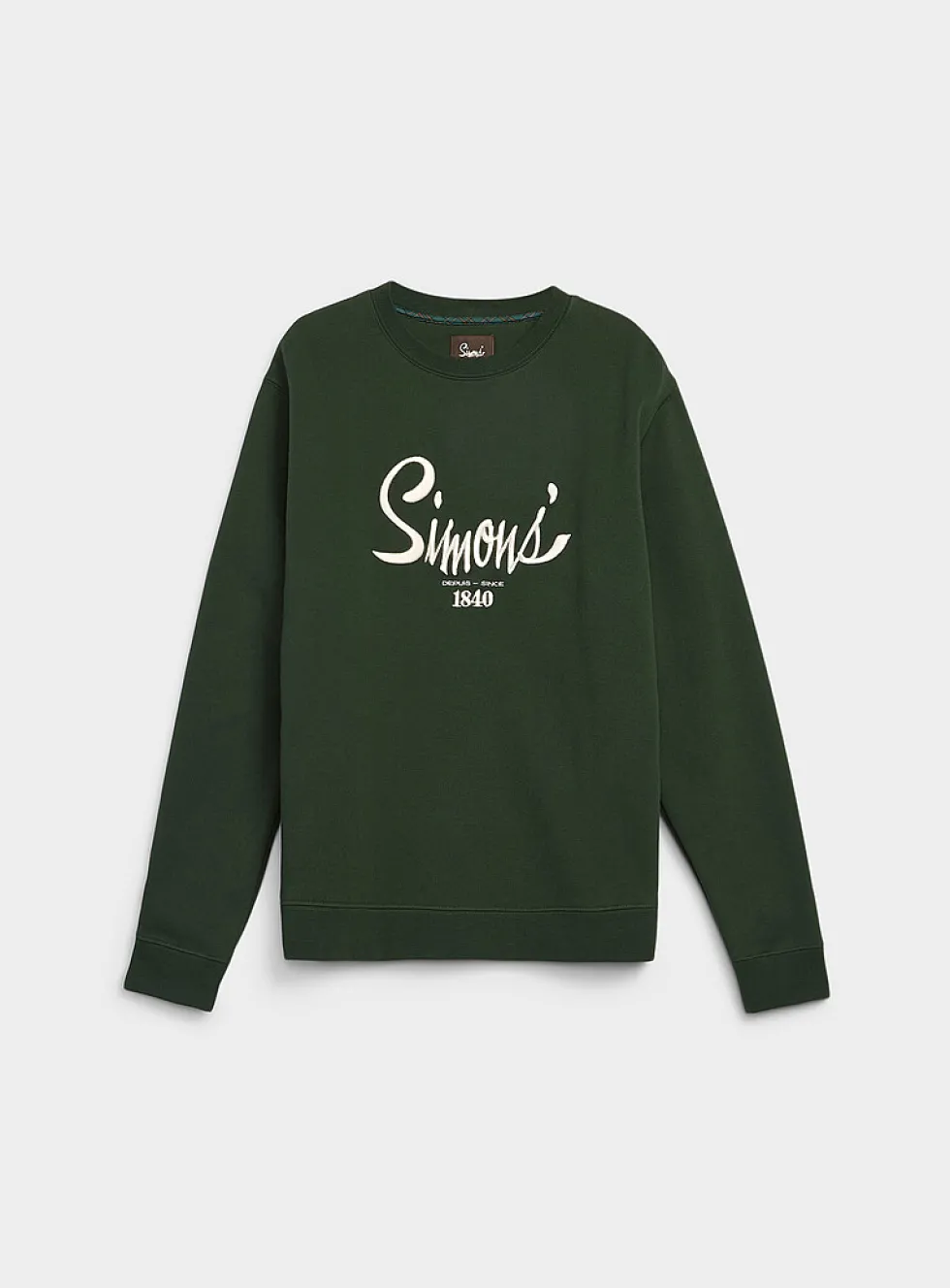 1840 embroidery fleece-lined sweatshirt