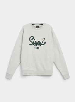 1840 embroidery fleece-lined sweatshirt