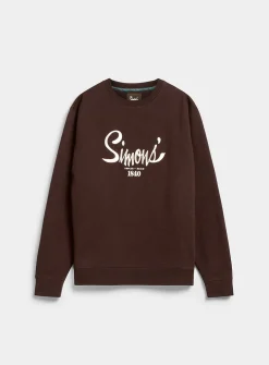 1840 embroidery fleece-lined sweatshirt