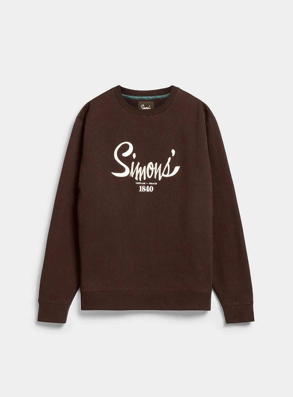 1840 embroidery fleece-lined sweatshirt
