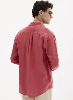100% European linen long-sleeve shirt