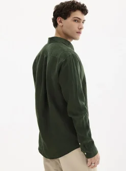 100% European linen long-sleeve shirt