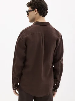 100% European linen long-sleeve shirt