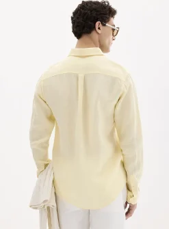 100% European linen long-sleeve shirt