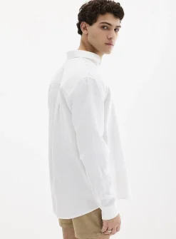 100% European linen long-sleeve shirt