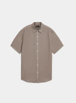 100% European linen short-sleeve shirt