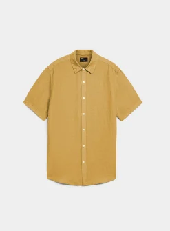 100% European linen short-sleeve shirt