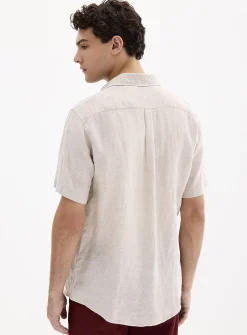 100% European linen short-sleeve shirt