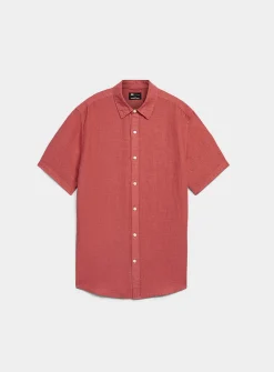 100% European linen short-sleeve shirt