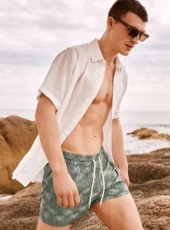100% European linen short-sleeve shirt