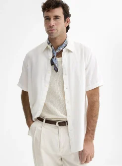 100% European linen short-sleeve shirt