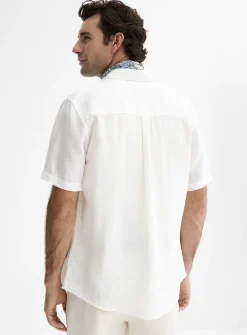 100% European linen short-sleeve shirt