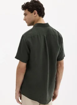100% European linen short-sleeve shirt