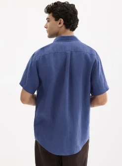 100% European linen short-sleeve shirt