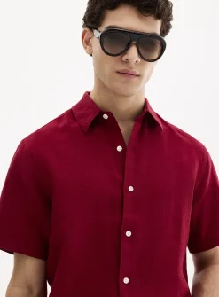 100% European linen short-sleeve shirt