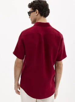 100% European linen short-sleeve shirt