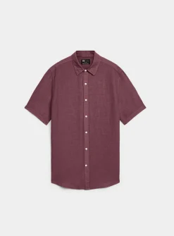 100% European linen short-sleeve shirt