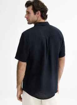 100% European linen short-sleeve shirt