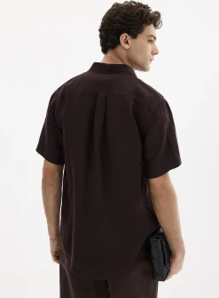 100% European linen short-sleeve shirt