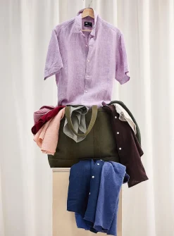 100% European linen short-sleeve shirt