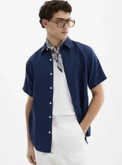 100% European linen short-sleeve shirt