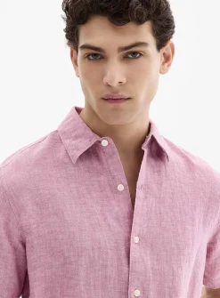100% European linen short-sleeve shirt