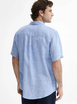 100% European linen short-sleeve shirt