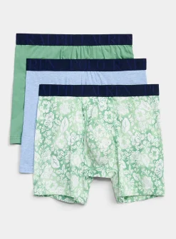 6" green/pattern/blue boxer briefs